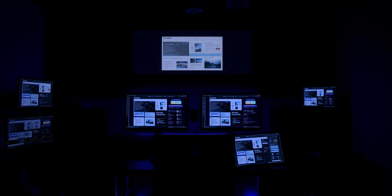 Brostek studio screens showing website and mobile app designs